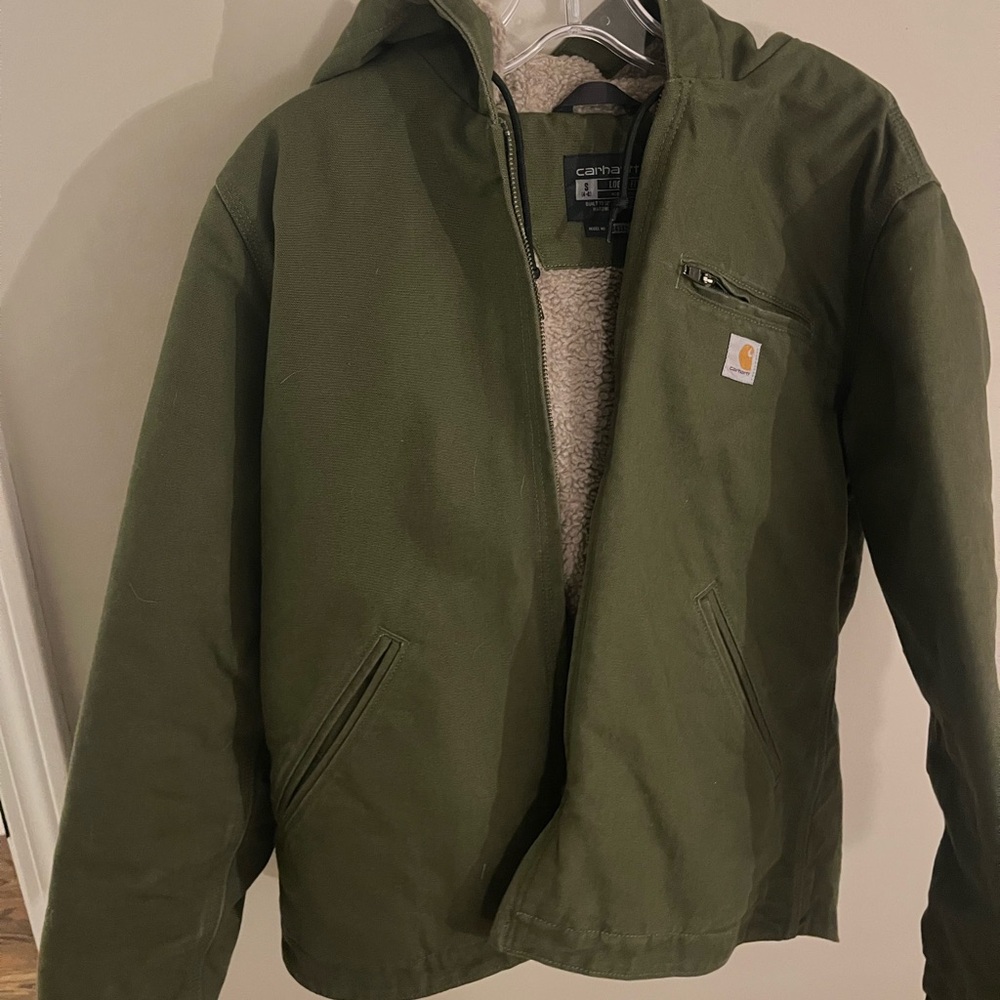 Carhartt Olive Green Hooded Field Jacket